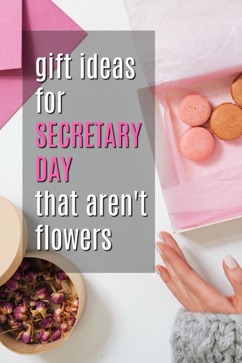 Gift Ideas for Secretary Day that Aren't Flowers | Ideas for Administrative Assistant Day | Creative Gifts for Secretaries | Thank you gifts for an executive assistant | Christmas presents for administration professionals | Birthday gifts for a school secretary Secretary Appreciation Gifts Diy, Administration Gift Ideas, Professional Admin Day Gift Ideas, Administration Day Gift Ideas, School Secretary's Day Ideas, Gift Ideas For Administrative Assistant, Secretary Week Gift Ideas, Best Secretary Gifts, Administrative Professionals Day Gifts Ideas Diy