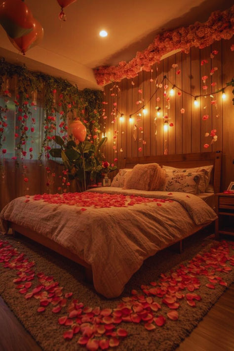 Wedding Couple Room Decoration
#weddingdecor #bridalbliss #romanticretreat #lovenest #weddinginspiration #brideandgroom #happilyeverafter #weddingideas #loveInbloom #newlyweds #decorinspiration #weddinggoals #romanticsetting #justmarried #bedroomdecor #bed #nightdate Wedding Night Room, Bedroom Decor For Couples Romantic, Wedding Room Decor, Wedding Night Room Decorations, Romantic Room Surprise, Room Surprise, Night Room, Romantic Room Decoration, Fancy Bedroom