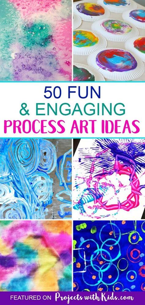 Inspire creativity and fun with these engaging process art projects for kids of all ages! Click to find painting ideas that your kids will love and want to try. #kidsart #processart projectswithkids Creative Art Ideas For Preschoolers, Pre K Process Art Projects, Painting With Kindergarteners, Painting With Preschoolers, Back To School Process Art, Creative Art Kindergarten, Paint Ideas Preschool, Creative Preschool Art Projects, Art Sensory Activities