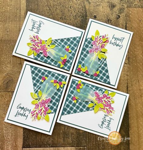 4 Backgrounds from 6×6 Paper: Corner Angle Layer Card – Creative Juice by Loni Quadrilateral Cards, Paper Crafts Easy, Paper Card Design, Strip Cards, September Autumn, Designer Paper Cards, Card Sketches Templates, Dsp Cards, Lay Outs