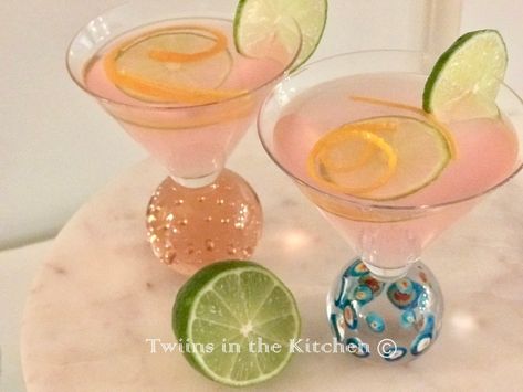 Cosmos for a Crowd �– Twiins in the Kitchen® Cosmo Drink, Lime Sherbert, Ocean Spray Cranberry, Citrus Vodka, Cranberry Juice Cocktail, Cocktail Ideas, Vodka Martini, Ocean Spray, Cocktail Night