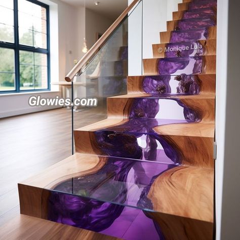 Monique Lula, Epoxy And Wood, Resin Pours, Forever Home Ideas, Epoxy Projects, Epoxy Ideas, Epoxy Art, Art Stand, Wood Stairs