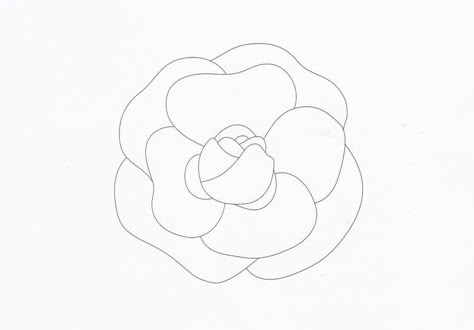 Camelia Chanel, Chanel Illustration, Chanel Camellia Flower, Chanel Flower, Wild Tattoo, Flower Logo Design, Flower Silhouette, Flower Drawing Design, Camellia Flower