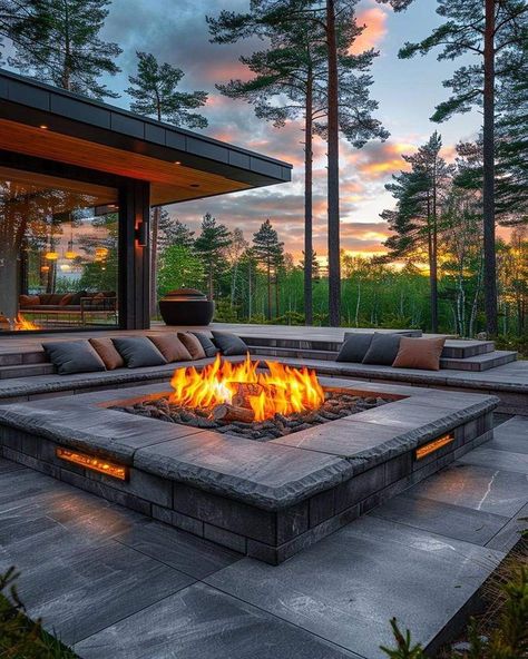 Fireplace Pits Backyards, Fire Pit Designs Backyard, Patio Fire Pit Ideas, Manifestation 2025, Fire Pit Safety, Fire Pit Sphere, Outdoor Fire Pit Seating, Outdoor Patio Ideas Backyards, Brunch Bar