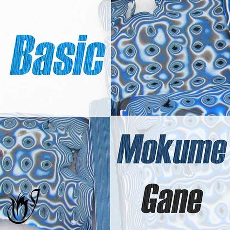 Click here to go to the Basic Mokume Gane polymer clay tutorial Mokume Gane Tutorial, Polymer Tutorial, Nerikomi Pottery, Polymer Clay Tips, Polymer Clay Cane Tutorial, Clay Tips, Polymer Clay Techniques, Clay Jewelry Tutorials, Clay Cane