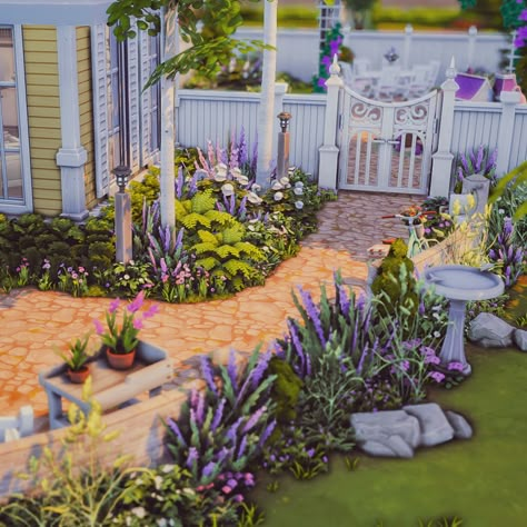 🌱 BaseGame Family Cottage 🌱 Hello Lovelies! Here I have built a pretty and dreamy cottage for you, for your happy Sims, who will definitely be happy to be able to move in here. It is built exclusively with the BaseGame and there is a speedbuild video on YouTube -> link in bio. 🌻👨‍👩‍👧‍👦🐞🌻👨‍👩‍👧‍👦🐞🌻👨‍👩‍👧‍👦🐞 #thesims4builds #thesims4homes #showusyourbuilds #sccregram #somesimlishbuild #simstagram #thesims #sims #thesims4 #ts #ts4 #thesims4house #simsbuild #thesims4home #simshouse #games #PS4... Sims 4 Plant Lover House, Sims 4 Garden Layout, Sims 4 Cottage Garden, Sims 4 Front Yard Ideas, Sims Build Inspiration, The Sims 4 Garden Ideas, Sims Backyard Ideas, Sims 4 Yard Ideas, The Sims 4 Garden