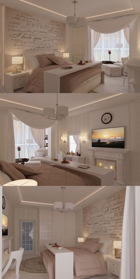 Romantic Bedroom Design, Design Ložnic, Hiasan Bilik Tidur, Romantic Bedroom, Farmhouse Bedroom, Bedroom Decoration, Beautiful Bedrooms, Dream Bedroom, Bedroom Colors