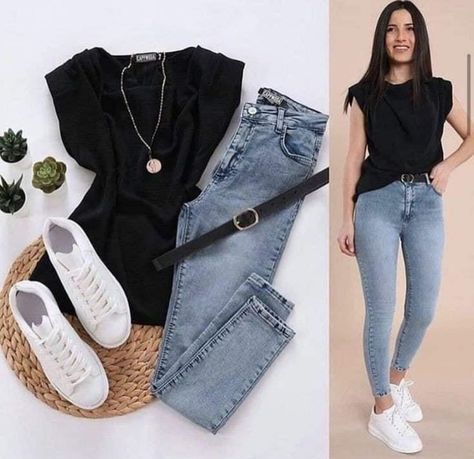 Addidas Outfits Women, Jeans Outfit Women Casual, Casual Chic Summer Outfits 2024, College Wear Outfits, Outfits Con Jeans Y Tenis, Outfit Con Jean, New Jeans Jeans, Outfit Con Jeans, Outfit Casual Mujer