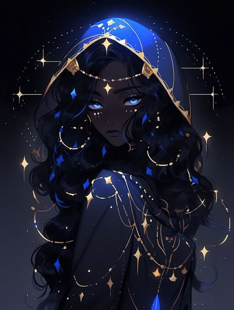 الفن الرقمي, Moon Girl, Art Mignon, Black Art Pictures, Arte Fantasy, Magic Art, Dreamy Art, Character Inspo, Oc Ideas