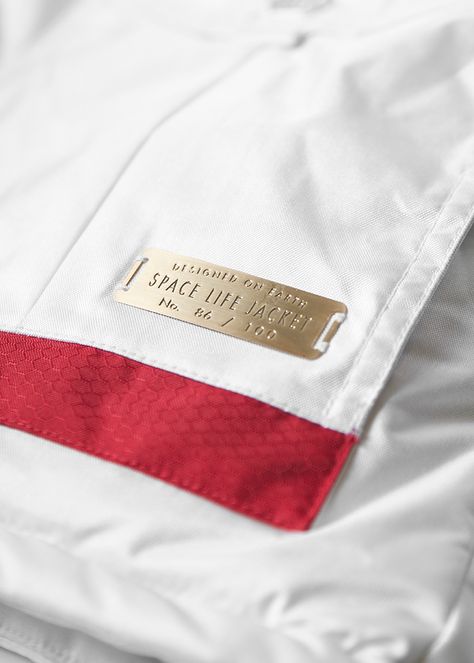 Spacelife Patch // SPACELIFE Unveils Limited Edition Astronaut Jacket Astronaut Jacket, Sportswear Details, Clothing Packaging, Metal Tags, Space Suit, Leather Label, Clothing Details, Garment Labels, Metal Trim