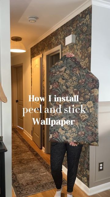 Lining Paper Walls, How To Use Peel And Stick Wallpaper On Furniture, How To Do Peel And Stick Wallpaper, Self Stick Wallpaper Ideas, Peel And Stick Wallpaper On Door, How To Peel And Stick Wallpaper, Laundry With Wallpaper, How To Put Up Peel And Stick Wallpaper, Bathroom Wallpaper Peel And Stick