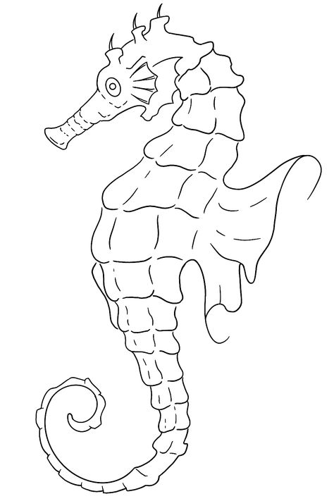 Sea Creatures Outline, Sea Horse Drawing Simple, Seahorse Line Drawing, Seahorse Drawing Sketches, Simple Seahorse Tattoo, Seahorse Drawing Simple, Sea Horse Drawings, Sea Horse Drawing Easy, Sea Horse Tattoos