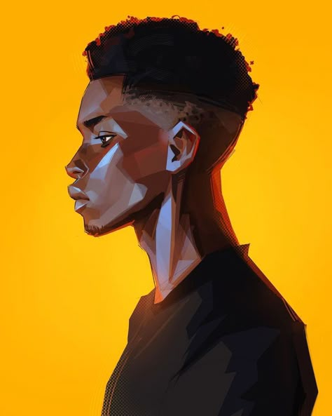 Sam Yang, Digital Painting Portrait, Digital Portrait Art, My Art Style, Digital Painting Tutorials, Black Cartoon, Painting Portrait, Black Anime, Afro Art