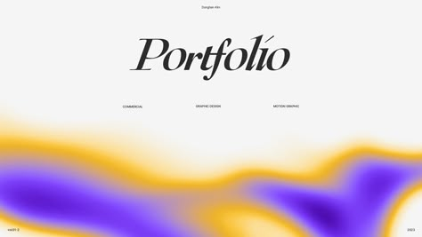 2024 김동한 포트폴리오 by 김퍼런 포트폴리오 - 노트폴리오 Poster Portfolio, Ppt Design Aesthetic, 포트폴리오 레이아웃, Ppt Design, Portfolio Website, Motion Graphics, Motion, Portfolio, Layout