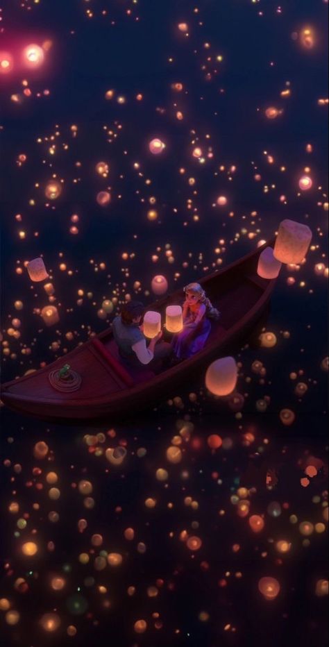 Rapunzel And Flynn Wallpaper, Tangled Lantern Wallpaper, Disney Wallpaper Tangled, Tangled Aesthetic, Lantern Wallpaper, Tangled Lanterns, Tangled Wallpaper, Tangled Movie, Lantern Painting