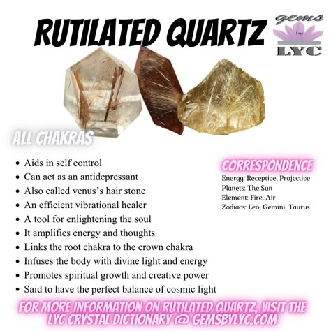 Gold Rutilated Quartz Meaning, Black Rutile Quartz Meaning, Golden Rutilated Quartz Meaning, Golden Rutile Quartz Meaning, Black Rutilated Quartz Meaning, Rutile Quartz Meaning, Rutilated Quartz Meaning, Crystal Dictionary, Types Of Quartz