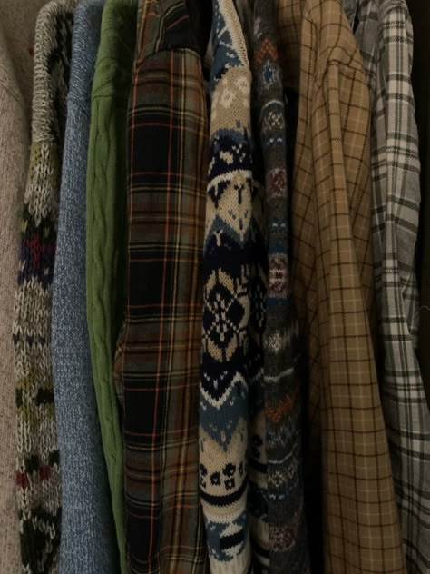 Jocore Aesthetic, Fallcore Outfits, Knit Grandpa Sweater, Brown Grandpa Sweater Outfit, Remus Lupin Sweater Aesthetic, Cozy Grandpa Sweaters, Autumn Aesthetic Clothes, Cabincore Fashion, Sweaters Goblincore