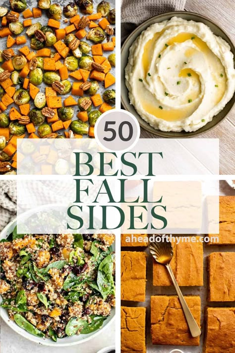 Fall Lunch Side Dishes, Fall Dinner Party Side Dishes, Easy Fall Vegetable Side Dishes, Fall Veggie Sides, Healthy Fall Vegetable Recipes, Fall Dinner Sides Recipes, Autumn Side Dish Recipes, Fall Vegetarian Side Dishes, Fall Vegetable Side Dishes Casserole Recipes