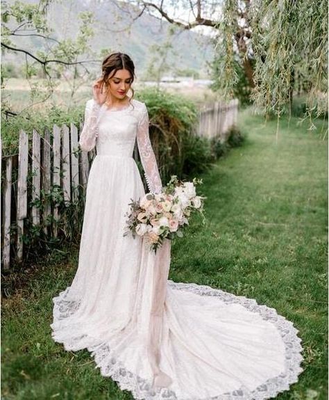 Simple ballgown wedding dress