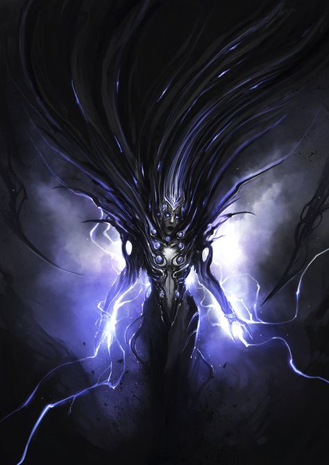 Lightning Matriarch by *theDURRRRIAN on deviantART Magic User, Lightning Scar, Lightning Art, Campaign Ideas, Beast Creature, Fairy Dragon, Concept Art Character, Mythology Art, Goddess Art