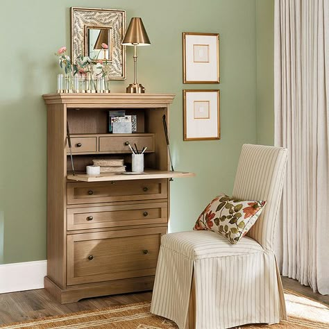 Eastman Secretary Desk | Ballard Designs Small Secretary Desk, Pretty Lines, Bedroom Storage Cabinets, Modern Minimalist Bedroom, Desk Cabinet, Secretary Desk, Secretary Desks, Desk Design, Ballard Designs