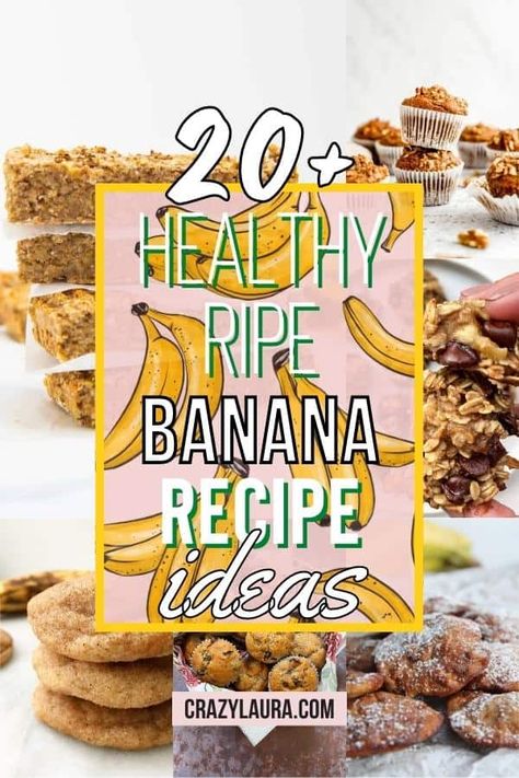 List of Healthy Ripe Banana Recipe Ideas To Help With Your Diet #HealthyRecipes #RipeBananas #Recipes Healthy Banana Snack Recipes, Healthy Recipes With Over Ripe Bananas, Two Banana Recipes Healthy, Ideas For Over Ripe Bananas, 3 Ripe Banana Recipes Healthy, Use Up Bananas Healthy, Weight Watchers Ripe Banana Recipes, Healthy Recipes With Old Bananas, Recipe Ripe Bananas