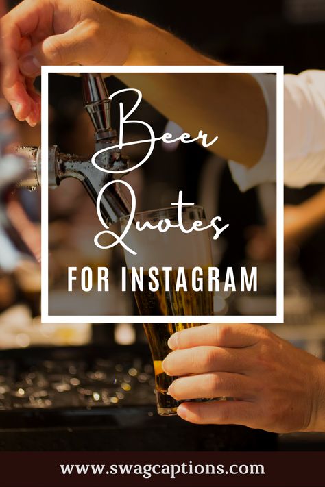 Beer Instagram Post, Beer Captions Instagram, Beer Drinking Quotes, Beer Instagram Story, Craft Beer Quotes, Brewery Marketing, Bar Social Media, Beer Slogans, Beer Promotion