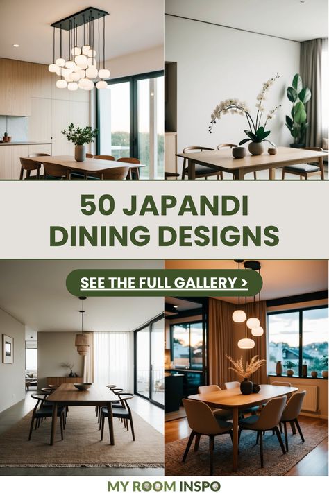 Explore 50 captivating Japandi dining room designs featuring minimalist tables, neutral palettes, and elegant decor. Transform your dining space with these stunning ideas using a mix of Japanese and Scandinavian influences; four images showcase different styles. Japandi Table Dining, Asian Style Dining Room, Dining Room Scandi, Japandi Table Decor, Japandi Ikea Hack, Japandi Dining Area, Dining Room Japandi, Dining Room Scandinavian Style, Japandi Dining Table