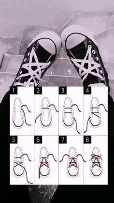 Boty Converse, Ways To Lace Shoes, How To Tie Shoes, Shoe Lace Patterns Star, Shoe Lace Patterns Converse, Lace Patterns Converse, Towel Decor, Nike Shoe, Söt Katt