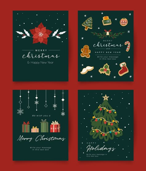 Greeting Card Christmas Design, Christmas Greetings Design, Christmas Greeting Cards Design, Season Greetings Card Design, Christmas Cards Design Graphics, Christmas Post Design, Christmas Postcard Design, Xmas Card Design, Merry Christmas Post