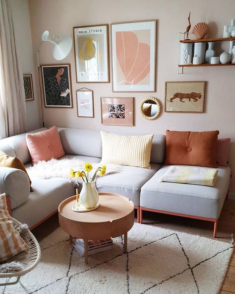 All Posts • Instagram Pastel Living Room, Pastel Interior, Apartment Decoration, Deco Studio, Beige Living Rooms, Nordic Living Room, Pink Living Room, Colourful Living Room, Living Room Colors