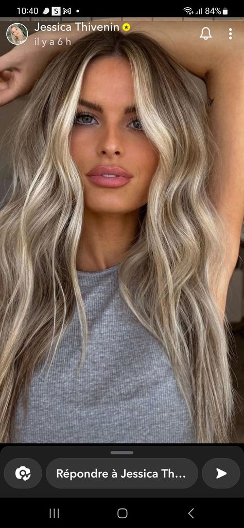 Root Shadow Blonde Highlights, Natural Color Hair Dye Ideas Light Brown, Blonde With Smudged Roots And Lowlights, Long Blonde Dimensional Hair, Beige Toned Blonde Hair, Ash Honey Blonde Balayage, Brown With Blonde Dimension, Dark Gloss On Blonde Hair, Smudge Root With Money Piece