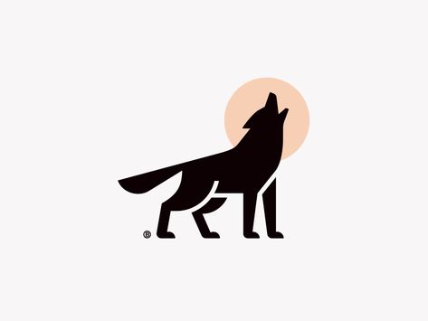 Wolf mark by Vadim Korotkov | Dribbble | Dribbble Wolf Symbol Design, Wolf Pack Logo Design, Wolf Logo Design Ideas, Wolf Head Logo Design, Wolf Logo Minimal, Minimalist Logo Branding, Wolf Logo, Dog Logo Design, Wolf Illustration