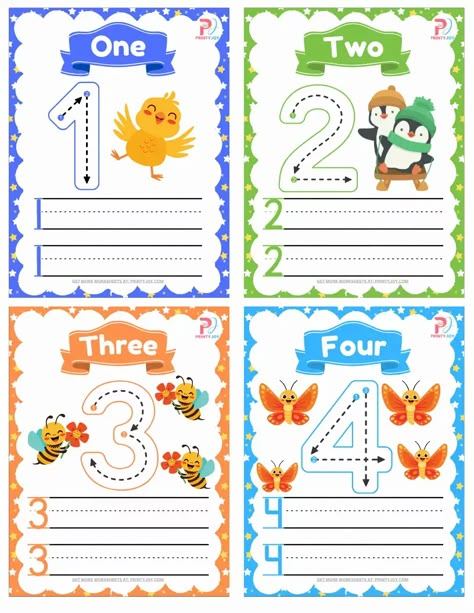 Numbers Flashcards for Kids 1-10 Free Printable Kids School Labels, Math Number Cards, Preschool Curriculum Free, Kids Colouring Printables, Numbers Flashcards, Learning Numbers Preschool, Cool Numbers, Number Flashcards, Preschool Workbooks