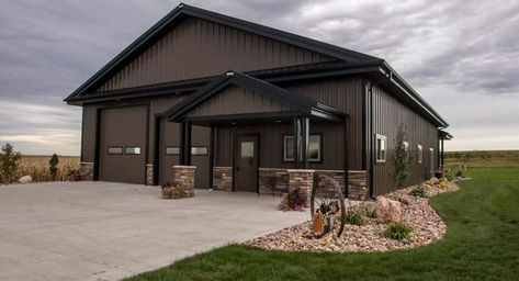 Metal Shop Houses, Morton Building Homes, Metal Pole Barns, Carport Modern, Shop Houses, Metal Shop Building, Building A Pole Barn, Steel Building Homes, Metal Barn Homes