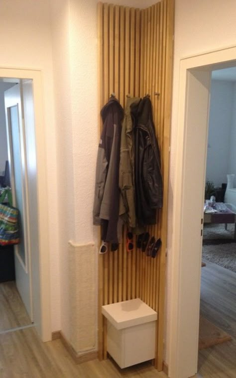 In this IKEA hack, a clever upcycle magically creates entry storage where there once was none. Ikea Mandal Headboard, Ikea Mandal, Armoire Ikea, Entry Storage, Hacks Ikea, Ikea Wardrobe, Mud Room Storage, Diy Wardrobe, Small Entryways