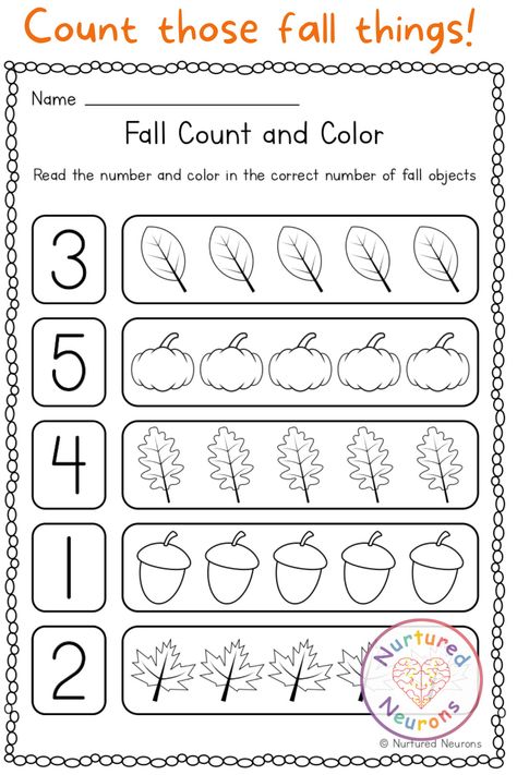 Color The Amount Worksheet Preschool, Orange Preschool Worksheets, Counting Lessons Preschool, Thanks Giving Worksheets Preschool, Fall Graphing Preschool, Fall Toddler Worksheets, Number Sheets For Preschool, Pre K Homework Free Printable Preschool Worksheets, Fall Preschool Homeschool