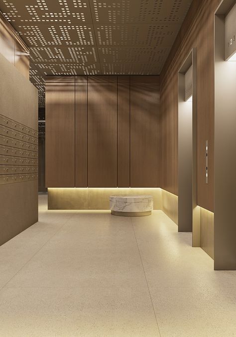 Corridor Office Design, Luxury Corridor Design, Musholla Design, Lift Interior Design, Luxury Lobby Interior Design, Apartment Lobby Interior Design, Luxury Parking, Apartment Building Lobby, Modern Classic Wall