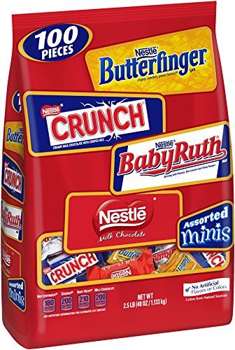 Nestle Halloween Candy Chocolate Assorted Minis Bag, 40-Ounce -- Remarkable product available now. : Groceries Baby Ruth Bars, Nestle Milk, American Sweets, Nestle Crunch, Nestle Chocolate, Chocolate Crunch, Candy Brands, Chocolate Candy Bar, Chocolate Assortment