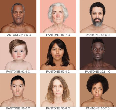 This Artist Took 4,000 Portraits to Show the Range of Human Skin Color—and the Results Exceeded the Pantone Library | artnet News Skin Tone Chart, Lab Paint, Color Worksheet, Human Skin Color, Clay Color, Photographs Of People, Color Worksheets, Color Spectrum, Human Face