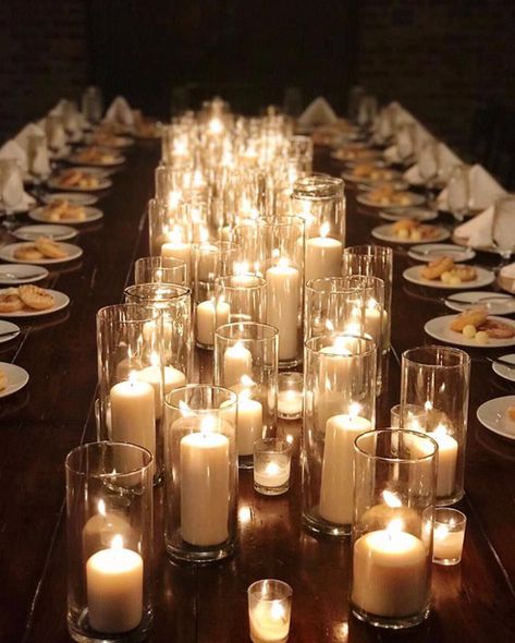 Glass Candle Table Decor, Wedding Glass Candle Holders, Candle Light Table Setting, Taper Candles Decor, Candle Lit Table Setting, Candle Lit Wedding Dinner, Candle Dinner Romantic, Glass Candle Centerpieces, Glass Candle Holders Wedding