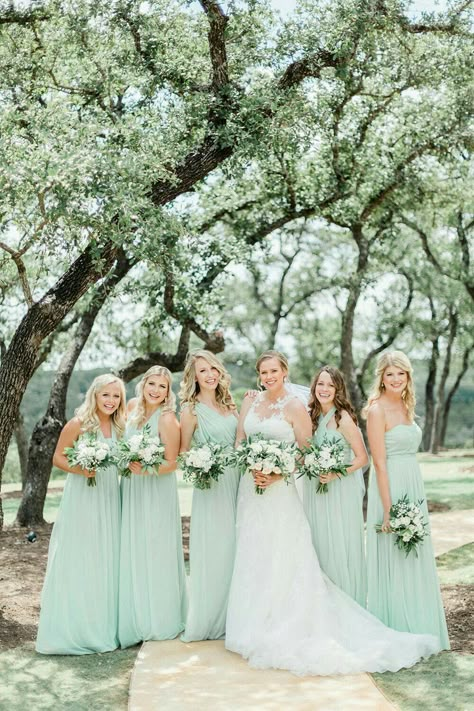 Seafoam Green Bridesmaid Dress, Beige Groomsmen Suits, Sea Foam Green Wedding, Sage Green Summer Wedding, Beige Groomsmen, Green Wedding Themes, Seafoam Green Wedding, Light Green Bridesmaid Dresses, Canyonwood Ridge