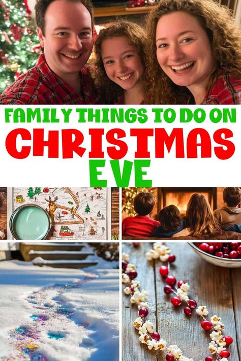 Need help figuring out what to do on Christmas eve with your family? Here are 24 wonderful things you can do on Christmas eve that's budget friendly, free or and just fun to do. Save this pin for later1 Things To Do Christmas Eve, What To Do On Christmas, Christmas Eve Activities, Christmas Eve Fun, Things To Do Christmas, Things To Do On Christmas, Things To Do With Family, Christmas Entertainment, Things For Christmas