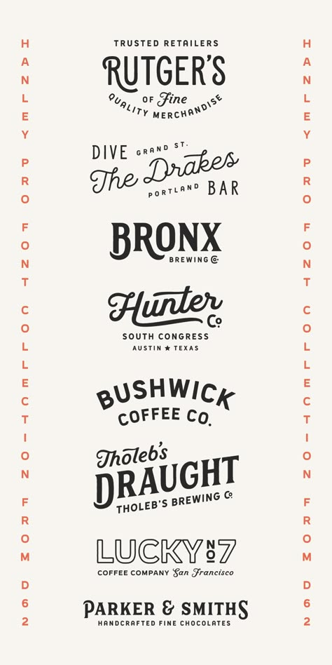 A display font is a broad category of fonts that are designed for short-form and often large-format applications, such as billboards or posters; logotypes; ... Tshirt Fonts Ideas, Serif Italic Font, Car Font Design, Two Word Logo Design, Vintage Tshirt Design Graphics, Vintage Typography Logo, Tshirt Brands, Modern Bold Fonts, Country Fonts