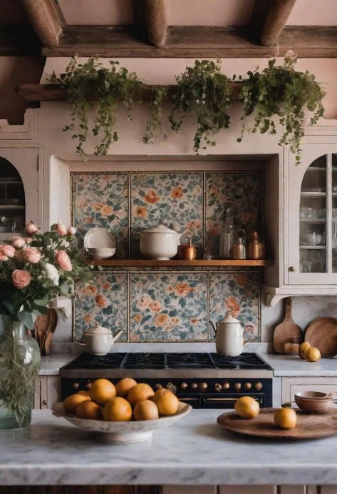 43 Aesthetic Kitchen Ideas to Transform Your Space 13 Apartment Diy Kitchen, Italian Villa Aesthetic Kitchen, Old World Italian Kitchen, Italian Cottage Decor, Italy Kitchen Aesthetic, Italy Inspired Home Decor, Italian Themed House, Kitchen Vibes Aesthetic, Italy Inspired Kitchen