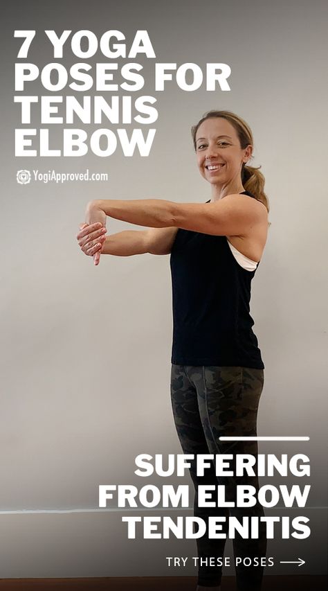 Tennis Elbow Relief Exercises, Tennis Elbow Stretches, Tennis Elbow Relief, Tennis Elbow Exercises, Elbow Exercises, Elbow Pain Relief, Joints Pain Remedy, Elbow Pain, Yoga Sequence