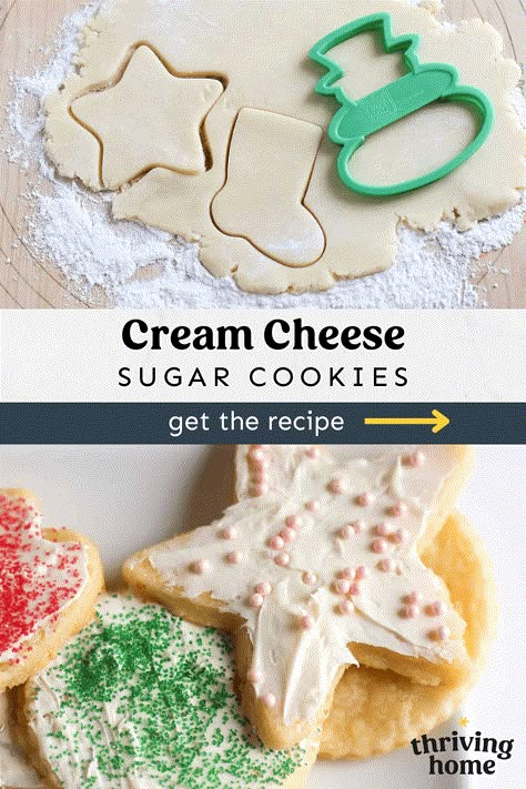 Cream Cheese Frosting For Sugar Cookies, Cream Cheese Cookie Frosting, Cream Cheese Sugar Cookie Recipe, Christmas Cookie Icing, Christmas Cookie Frosting, Cream Cheese Icing Recipe, Rolled Sugar Cookie Recipe, Cream Cheese Cookie Recipe, Cold Brew Iced Tea