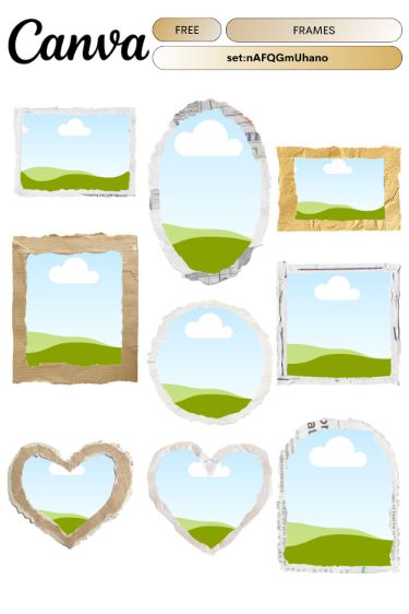 Collage Heart, Frames Collage, Heart Aesthetic, Graphic Shapes Design, Keyword Elements Canva, Desain Buklet, Desain Quilling, Canva Elements Keyword, Graphic Design Tutorials Learning