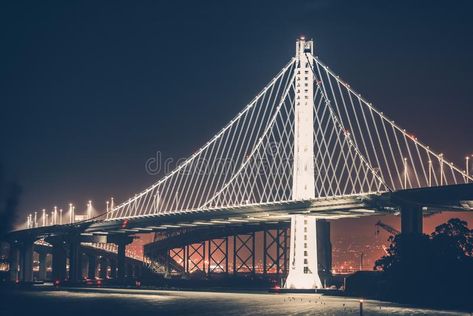 Oakland Bay Bridge. During Night Hours. Oakland Bridge Illumination , #SPONSORED, #Bridge, #Bay, #Oakland, #Illumination, #Hours #ad Bay Bridge San Francisco Night, Bay Bridge Tattoo, Bridge Lighting, Oakland Bay Bridge, Bridge Tattoo, San Francisco At Night, Bay Bridge San Francisco, Suspension Bridge, George Washington Bridge