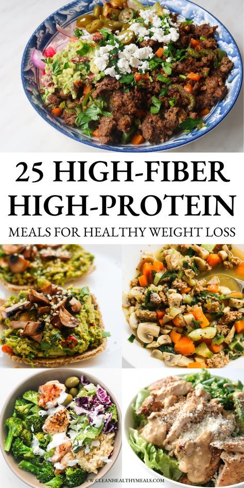 These high-fiber high-protein meals will keep you satiated! These are perfectly balanced healthy recipes for breakfast, lunch and dinner! Healthy Recipes For Breakfast, High Protein Low Carb Recipes, Healthy High Protein Meals, Low Carb High Protein, High Protein Meals, High Fiber Foods, Routine Planner, Protein Meals, Diet Vegetarian